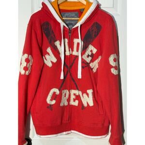 Slade Wilder Destroy Tradition, Wilder Crew Orange Zip-Up Hoodie, Men's Size L